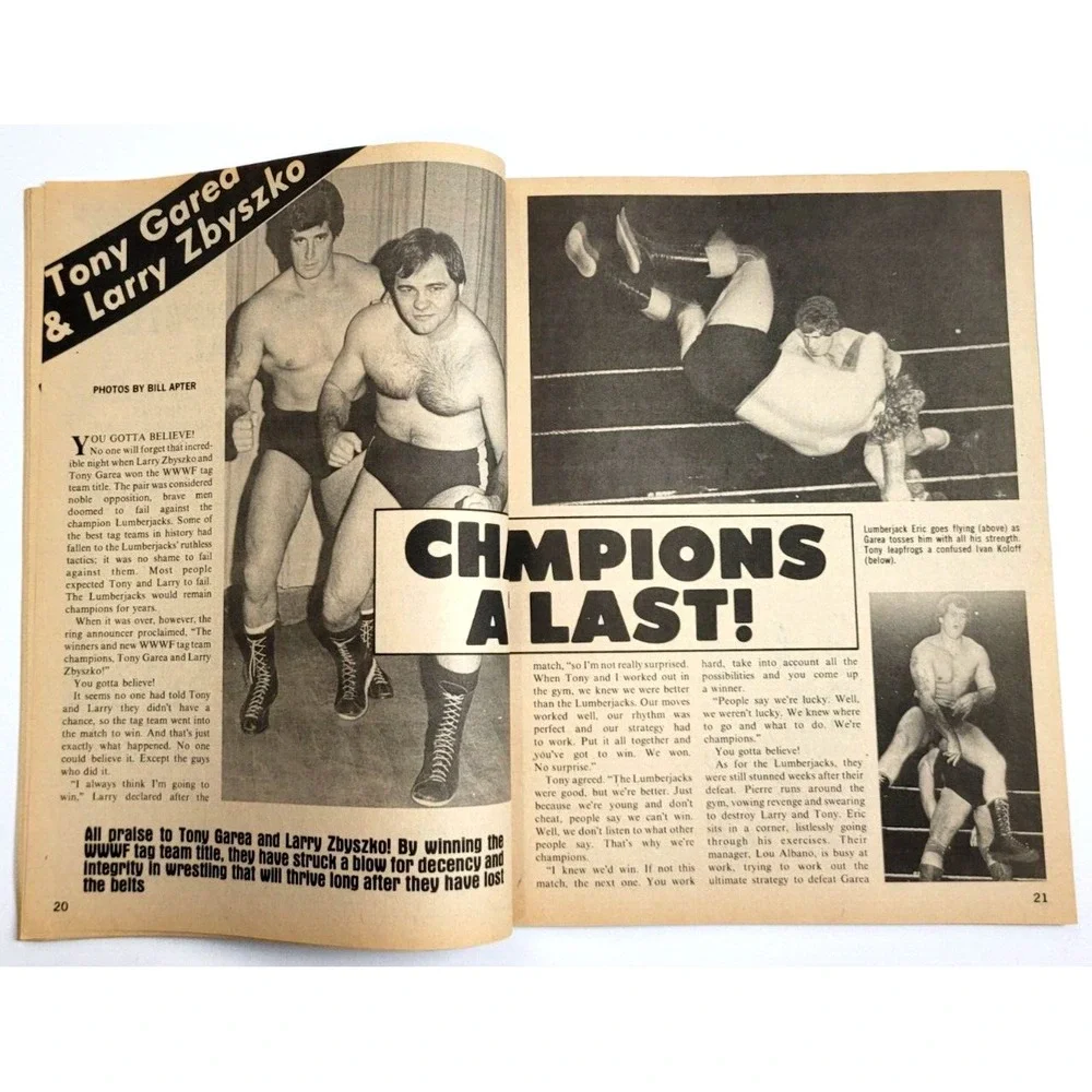 THE WRESTLER - APRIL‎ 1979 - JIMMY SNUKA / LARRY ZBYSZKO / BOB BACKLUND / BRUNO